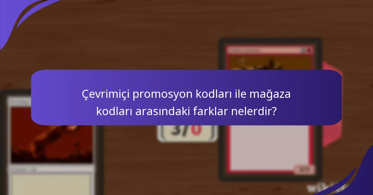 Çevrimiçi promosyon kodları ile mağaza kodları arasındaki farklar nelerdir?